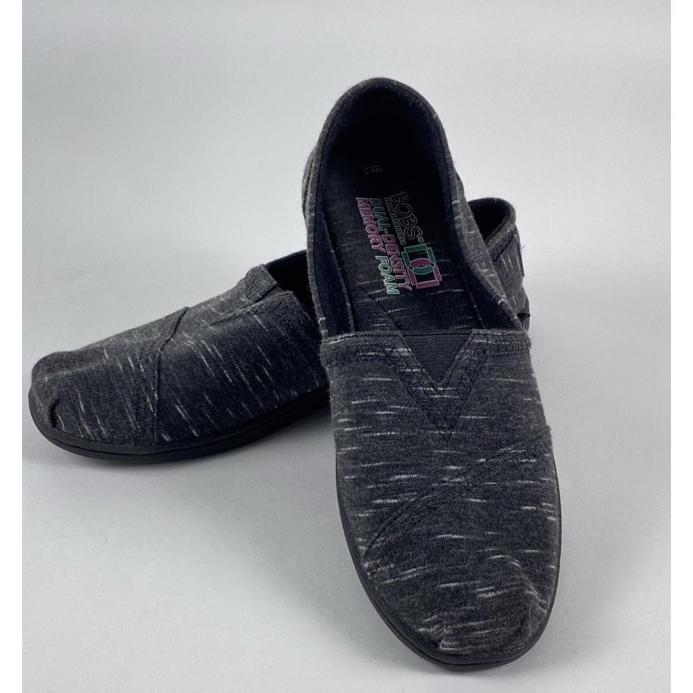 Black And Gray Bobs Skechers Peace And Love Flat Shoes Women's Size 6.5 - Picture 5 of 12